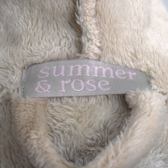 Beige Plush Cozy Robe House Coat - Picture 7 of 8